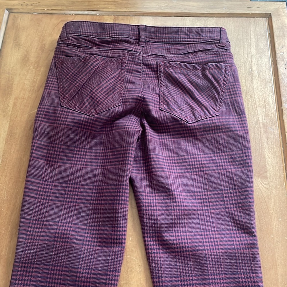 Democracy AbSolution Deep Red and Black Printed Trousers Size 4 - Picture 9 of 14